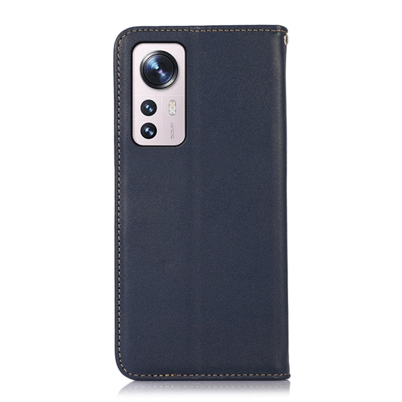 For Xiaomi 12 Lite KHAZNEH Nappa Top Layer Cowhide Leather Phone Case(Blue)