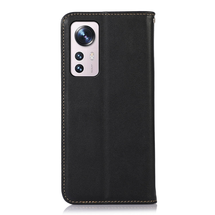 For Xiaomi 12 Lite KHAZNEH Nappa Top Layer Cowhide Leather Phone Case(Black)