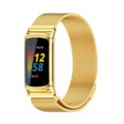For Fitbit Charge 5 / Charge 6 Mijobs Magnetic Metal Watch Band(Gold) - Watch Bands by MIJOBS