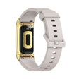 For Fitbit Charge 5 / Charge 6 Mijobs Soft Silicone  Watch Band(Grey+Gold) - Watch Bands by MIJOBS