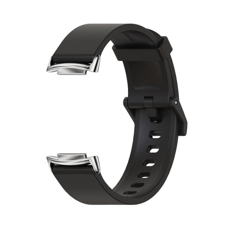 For Fitbit Charge 5 Mijobs Soft Silicone  Watch Band(Black) - Watch Bands by MIJOBS