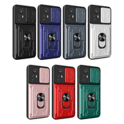 For Xiaomi 12 Pro Sliding Camshield TPU+PC Phone Case with Card Slot(Grey)