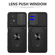 For Xiaomi 12 Pro Sliding Camshield TPU+PC Phone Case with Card Slot(Grey)