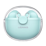 USAMS BU12 TWS Half In-Ear Bluetooth 5.1 Wireless Earphones(Green)