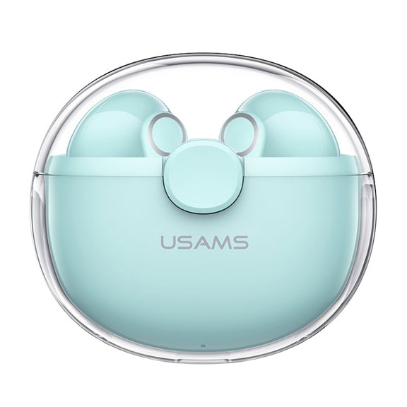 USAMS BU12 TWS Half In-Ear Bluetooth 5.1 Wireless Earphones(Green)
