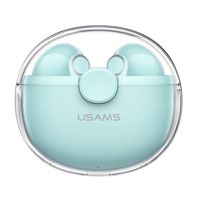 USAMS BU12 TWS Half In-Ear Bluetooth 5.1 Wireless Earphones(Green)
