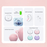 USAMS BU12 TWS Half In-Ear Bluetooth 5.1 Wireless Earphones(Green)