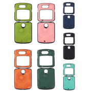 For Motorola Razr 5G Sunflower Pattern PU+TPU+PC Shockproof Phone Case(Green)