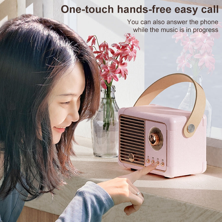 HM11 PLUS Portable HIFI Mini Retro Wireless Bluetooth Speaker(Black)