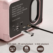 HM11 PLUS Portable HIFI Mini Retro Wireless Bluetooth Speaker(Black)