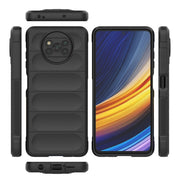 For Xiaomi Poco X3 NFC Magic Shield TPU + Flannel Phone Case(Dark Grey)