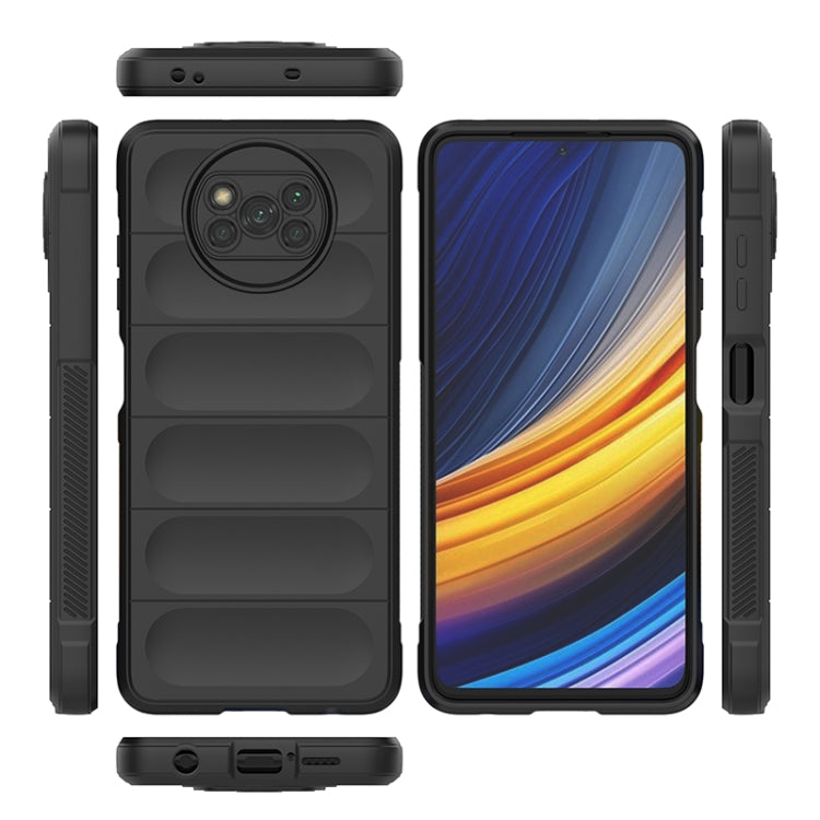 For Xiaomi Poco X3 NFC Magic Shield TPU + Flannel Phone Case(Dark Grey)