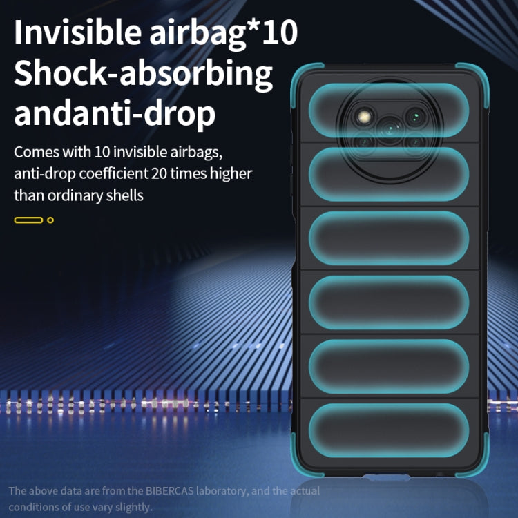 For Xiaomi Poco X3 NFC Magic Shield TPU + Flannel Phone Case(Dark Grey)