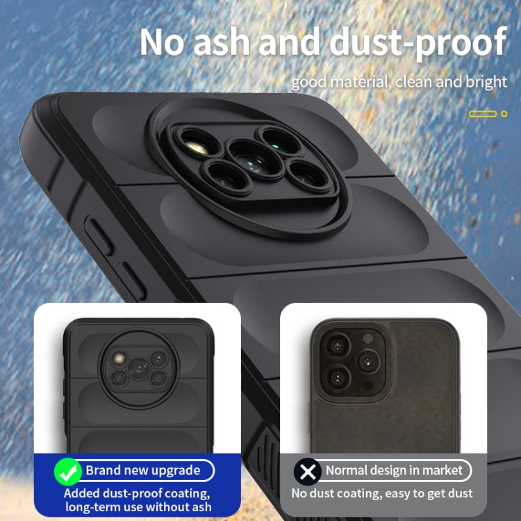 For Xiaomi Poco X3 NFC Magic Shield TPU + Flannel Phone Case(Dark Grey)