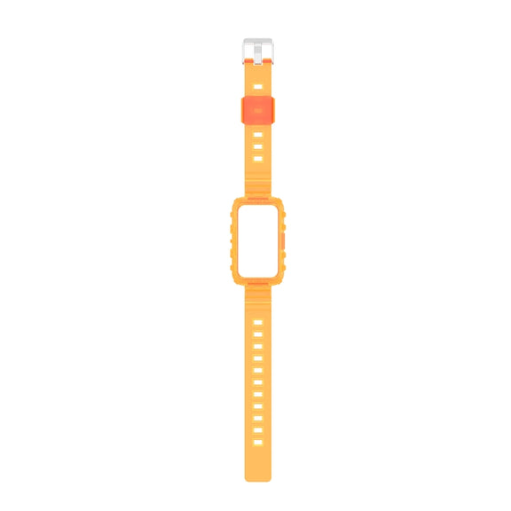 For Huawei Band 7 Integrated Transparent Silicone Watch Band(Orange)