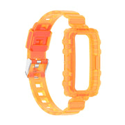 For Huawei Band 7 Integrated Transparent Silicone Watch Band(Orange)