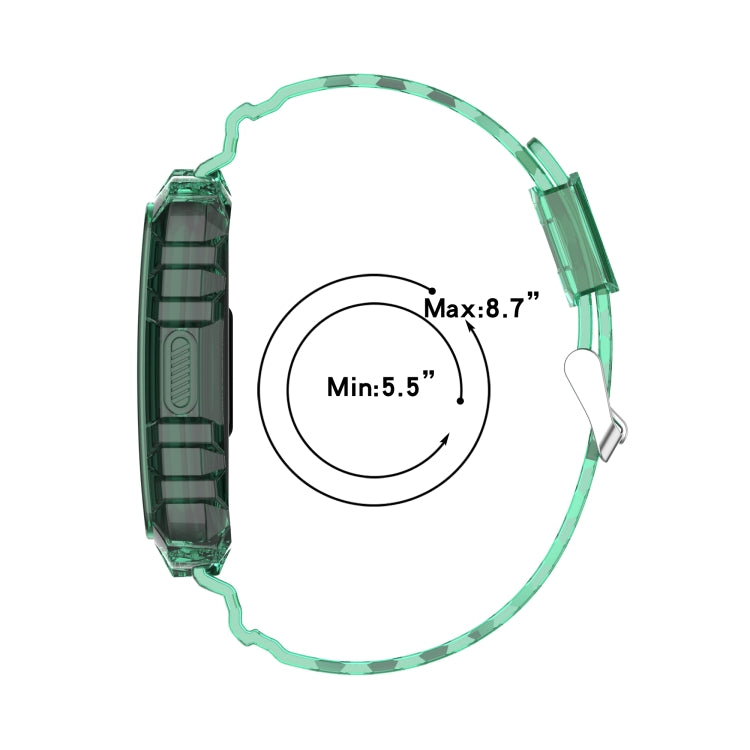 For Huawei Band 7 Integrated Transparent Silicone Watch Band(Orange)