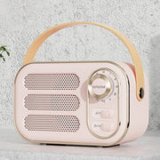 DW13 Portable HIFI Mini Retro Wireless Bluetooth Speaker(Pink)