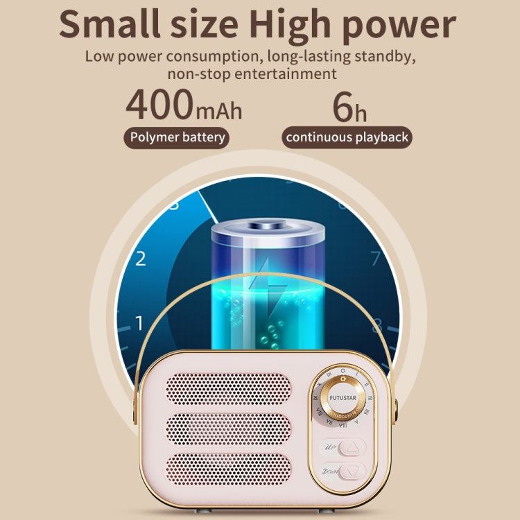 DW13 Portable HIFI Mini Retro Wireless Bluetooth Speaker(Violet Blue)