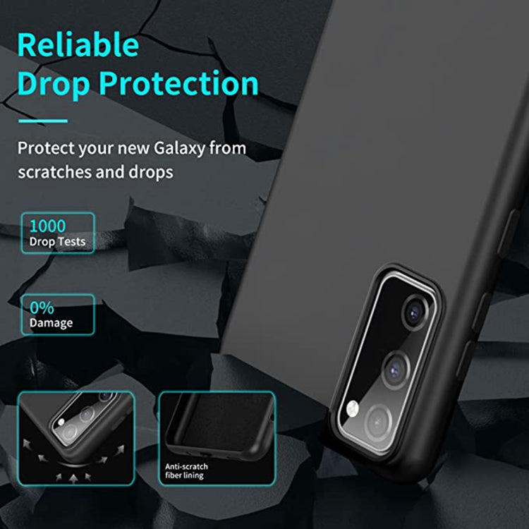 For Samsung Galaxy S20 FE 2022/S20 FE MagSafe Magnetic Liquid Silicone Phone Case(Black)