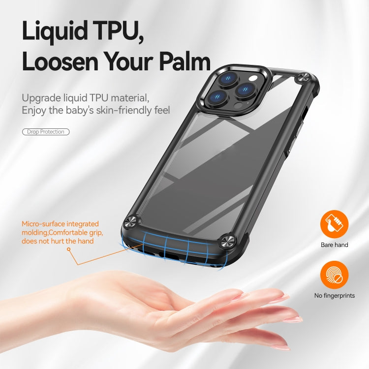 For iPhone 14 Pro Max TPU + PC Lens Protection Phone Case (Black)