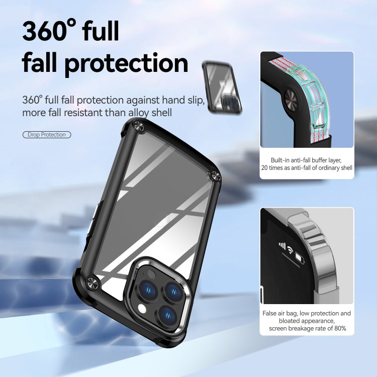 For iPhone 14 Pro Max TPU + PC Lens Protection Phone Case (Black)