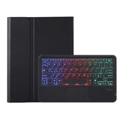 For Samsung Galaxy Tab A8 10.5 (2021) A08B-AS Lambskin Texture Backlight Bluetooth Keyboard Leather Tablet Case(Black)