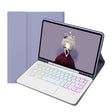 For Samsung Galaxy Tab S6 Lite A610B-AS Candy Color Backlight Bluetooth Keyboard Leather Tablet Case(Purple) - Samsung Keyboard by PMC TechLife | Online Shopping South Africa | PMC TechLife