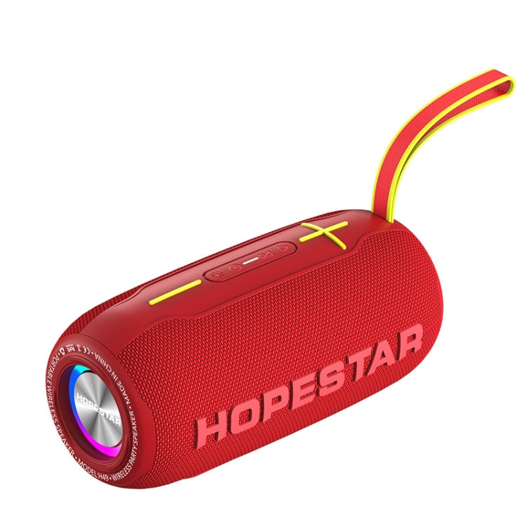 HOPESTAR H49 RGB Light TWS Water-resistant Wireless Bluetooth Speaker(Red)