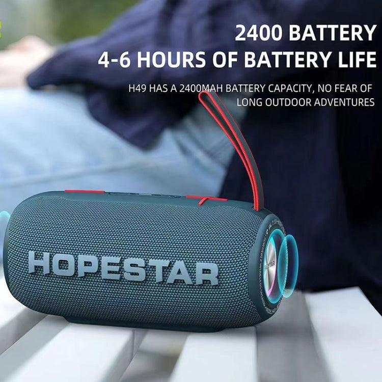 HOPESTAR H49 RGB Light TWS Water-resistant Wireless Bluetooth Speaker(Blue)
