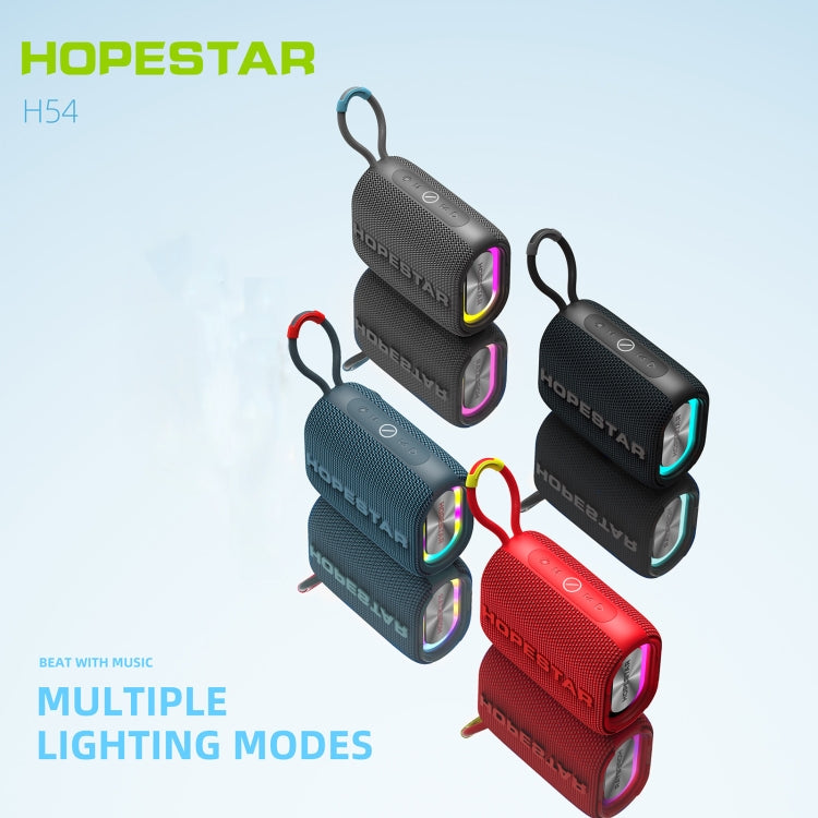 HOPESTAR H54 RGB Light TWS Water-resistant Wireless Bluetooth Speaker(Blue)
