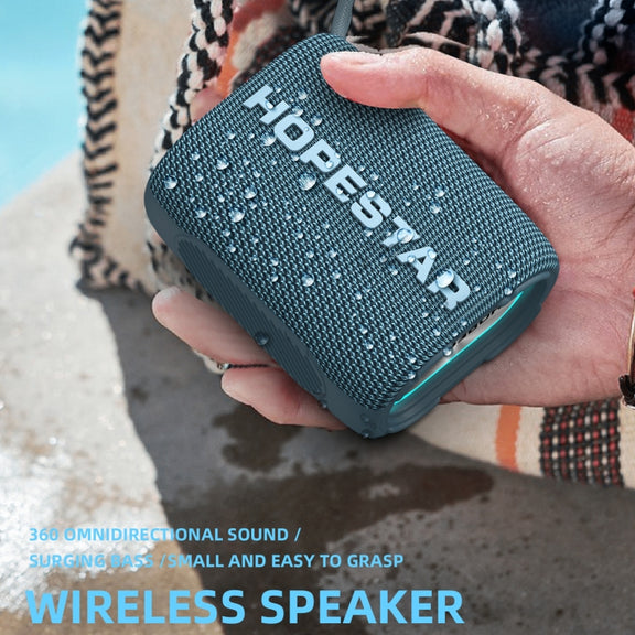 HOPESTAR H54 RGB Light TWS Water-resistant Wireless Bluetooth Speaker(Blue)