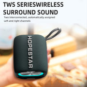 HOPESTAR H54 RGB Light TWS Water-resistant Wireless Bluetooth Speaker(Blue)