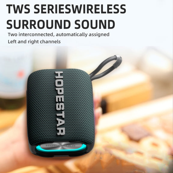 HOPESTAR H54 RGB Light TWS Water-resistant Wireless Bluetooth Speaker(Blue)