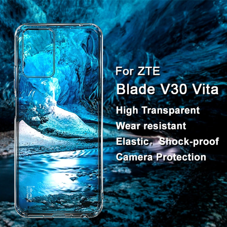 For ZTE Blade V30 Vita IMAK UX-5 Series Transparent Shockproof TPU Protective Phone Case