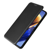 For Xiaomi Poco F4 GT/Redmi K50 Gaming Carbon Fiber Texture Horizontal Flip Leather Phone Case(Black)