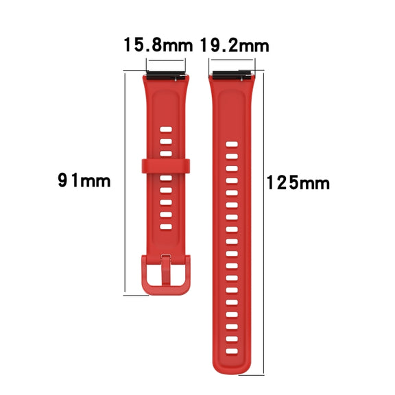 For Huawei Band 7 Silicone Watch Band(Red)