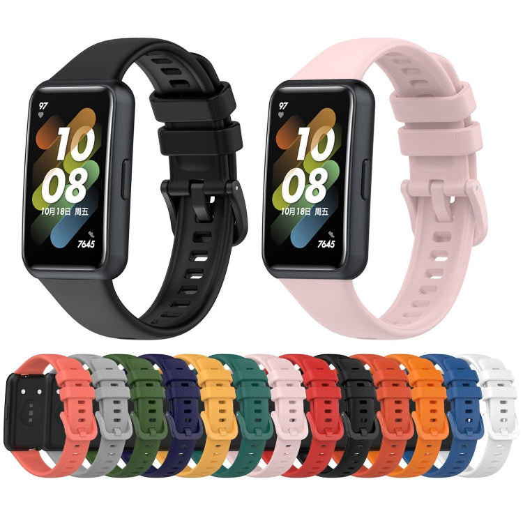 For Huawei Band 7 Silicone Watch Band(Populus Euphratica in Summer)