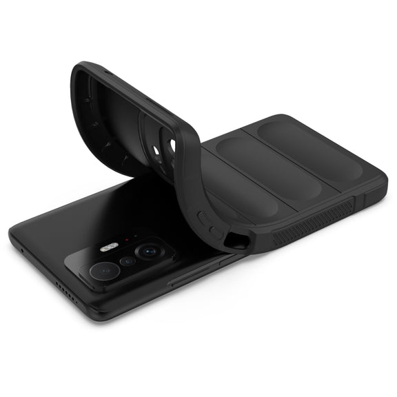 For Xiaomi 11T Magic Shield TPU + Flannel Phone Case(Black)