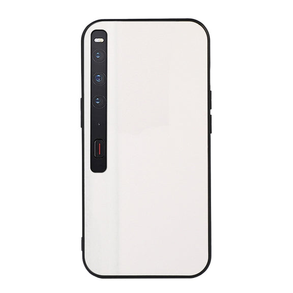 For Huawei Mate Xs 2 Two-color Litchi Texture PU Phone Case(White)