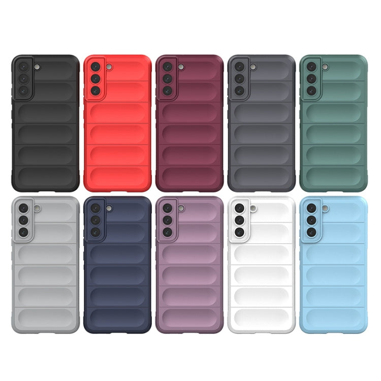 For Samsung Galaxy S22+ 5G Magic Shield TPU + Flannel Phone Case(Red)