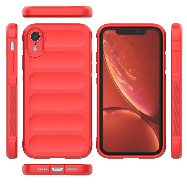 For iPhone XR Magic Shield TPU + Flannel Phone Case(Grey)