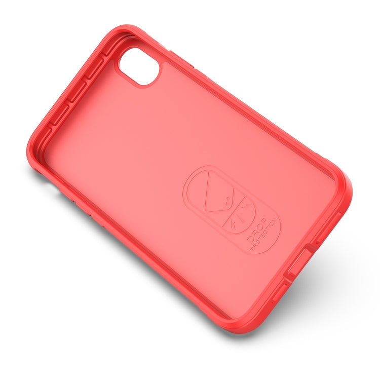 For iPhone XS Max Magic Shield TPU + Flannel Phone Case(Red)