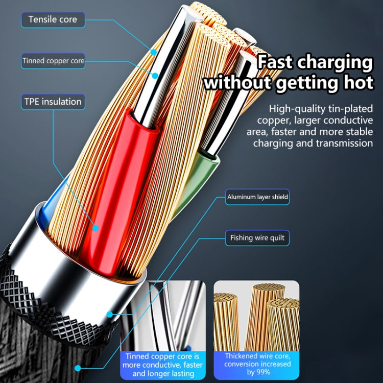 8 Pin 5A Beauty Tattoo USB Charging Cable,Cable Length: 1m(Red)