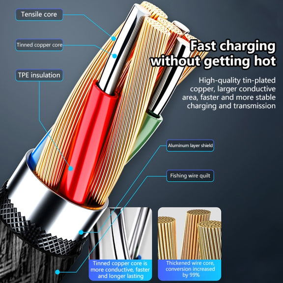 8 Pin 5A Beauty Tattoo USB Charging Cable,Cable Length: 1m(Red)