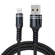 8 Pin 6A Woven Style USB Charging Cable, Cable Length: 1m(Black) - Normal Style Cable by PMC TechLife | Online Shopping South Africa | PMC TechLife