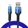 8 Pin 6A Woven Style USB Charging Cable, Cable Length: 1m(Blue) - Normal Style Cable by PMC TechLife | Online Shopping South Africa | PMC TechLife