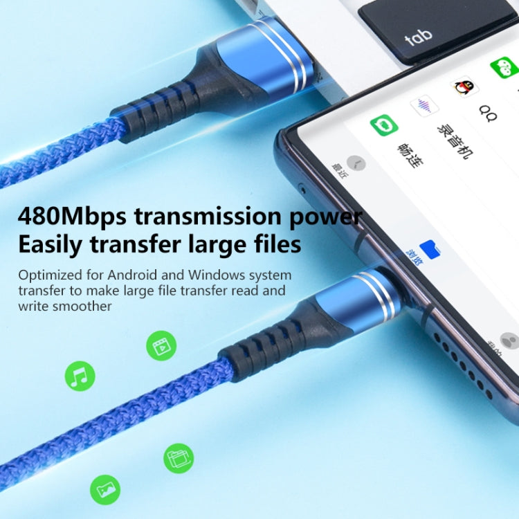 8 Pin 6A Woven Style USB Charging Cable, Cable Length: 1m(Black)