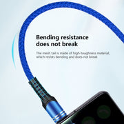 8 Pin 6A Woven Style USB Charging Cable, Cable Length: 1m(Black)