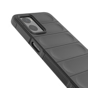 For OPPO A36 4G/A76 4G/Realme 9i Magic Shield TPU + Flannel Phone Case(Black)